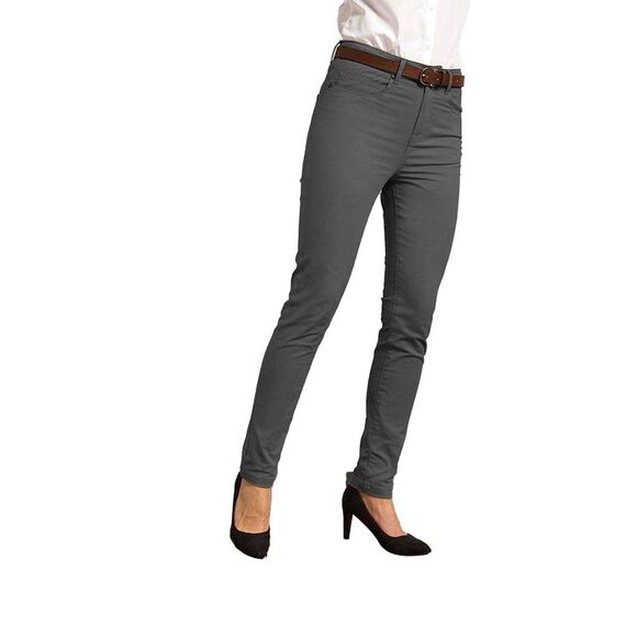 Premier Womens/Ladies Performance Chinos / Charcoal - Picture 2 of 3